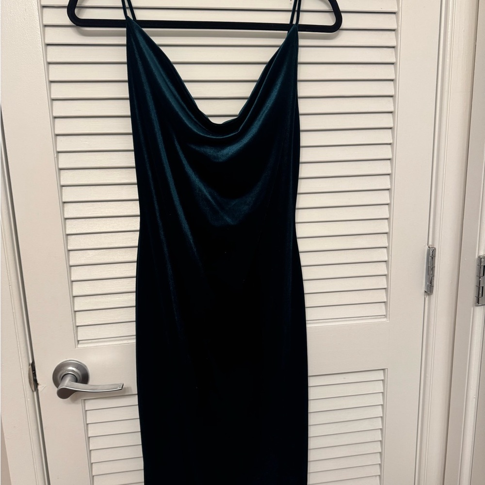 Lulu's Sleek cowl neck Dress